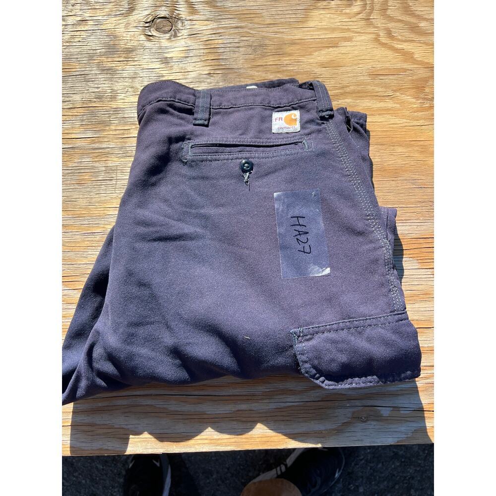 Carhartt Flame Resistant‎ NFPA 2112 Navy Blue Cargo Men's Size 38x34 FR Work Y2K